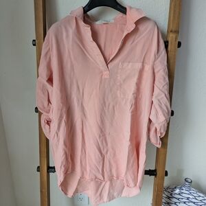 Cloth & Stone Women's Peach Blouse - Size M